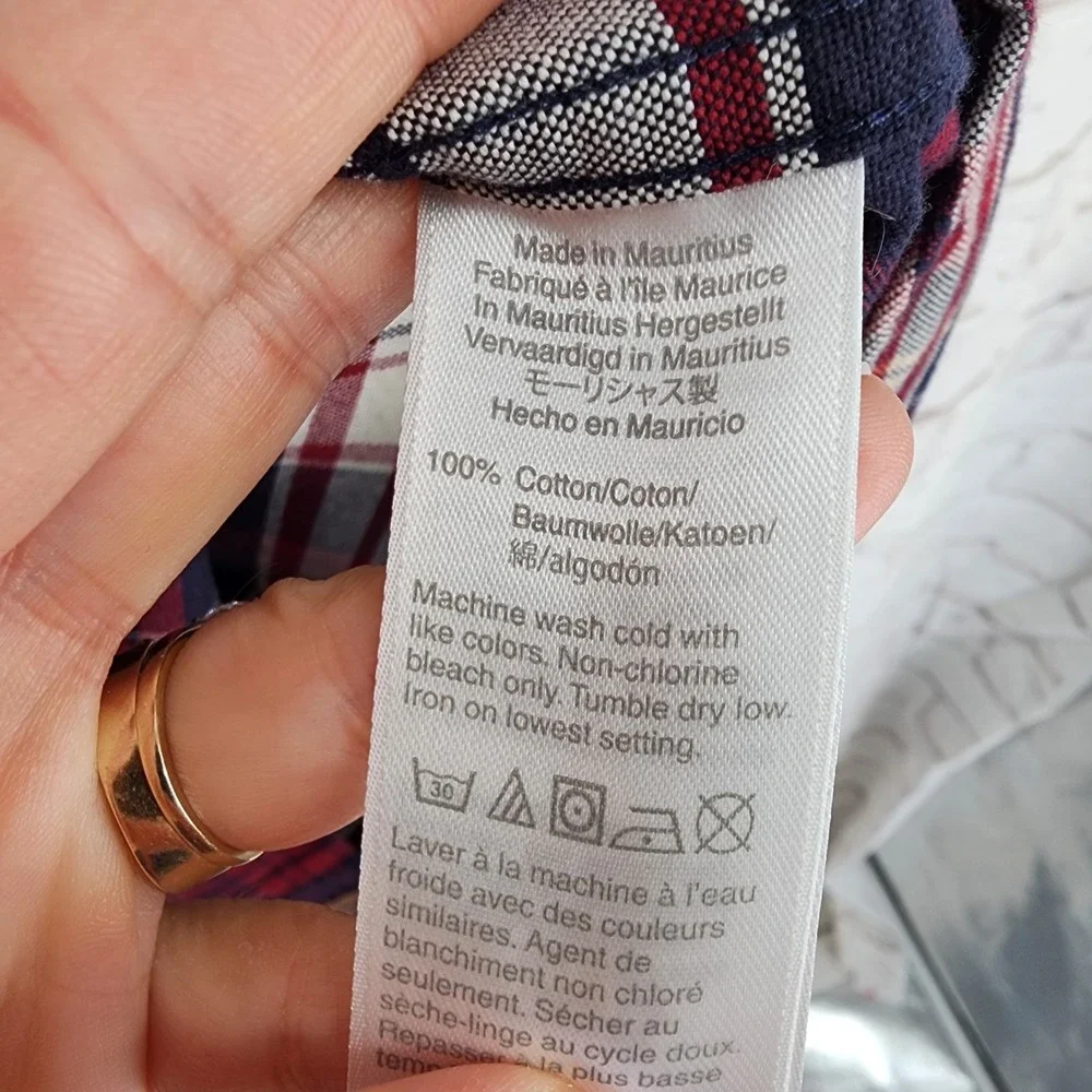 J Crew Flex Oxford Slim Plaid Shirt Men Medium Classic Academia Preppy Old Money